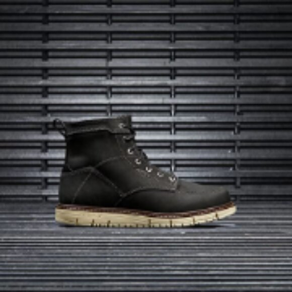 Soft Toe Wedge Work Boots with Alloy Toe, Waterproof Leather